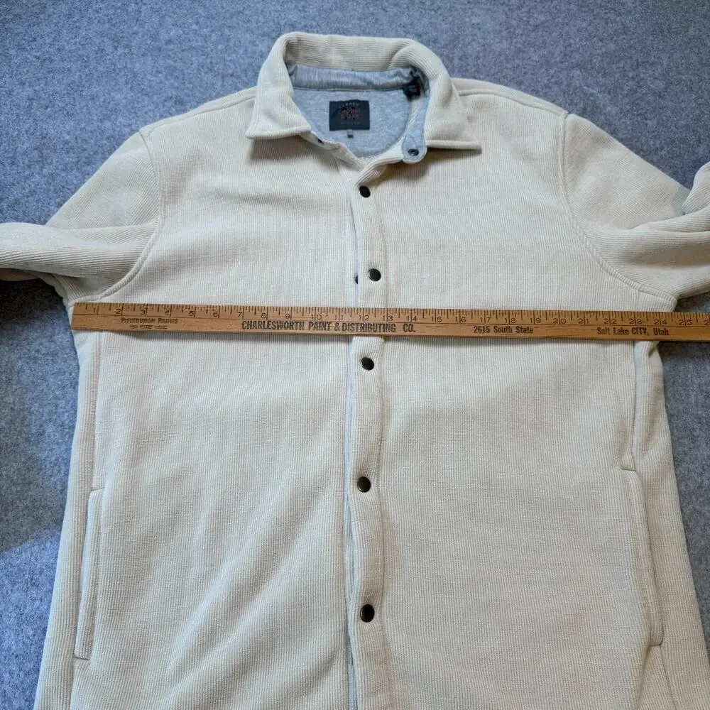 Copper & Oak Mens Tan Corduroy Sherpa Lined Shirt Jacket L Khaki 1735715
